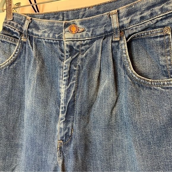 1970/80S 28" X 28” BROOKS RUGGED WEAR SOFT AND SLOUCHY PLEAT JEANS VINTAGE USA - Picture 2 of 10